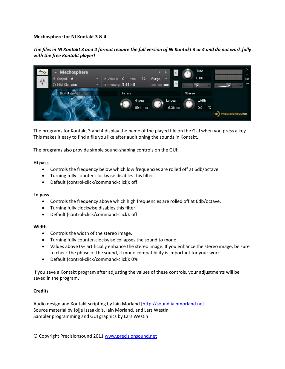 Precisionsound Mechosphere User Manual | Page 3 / 4