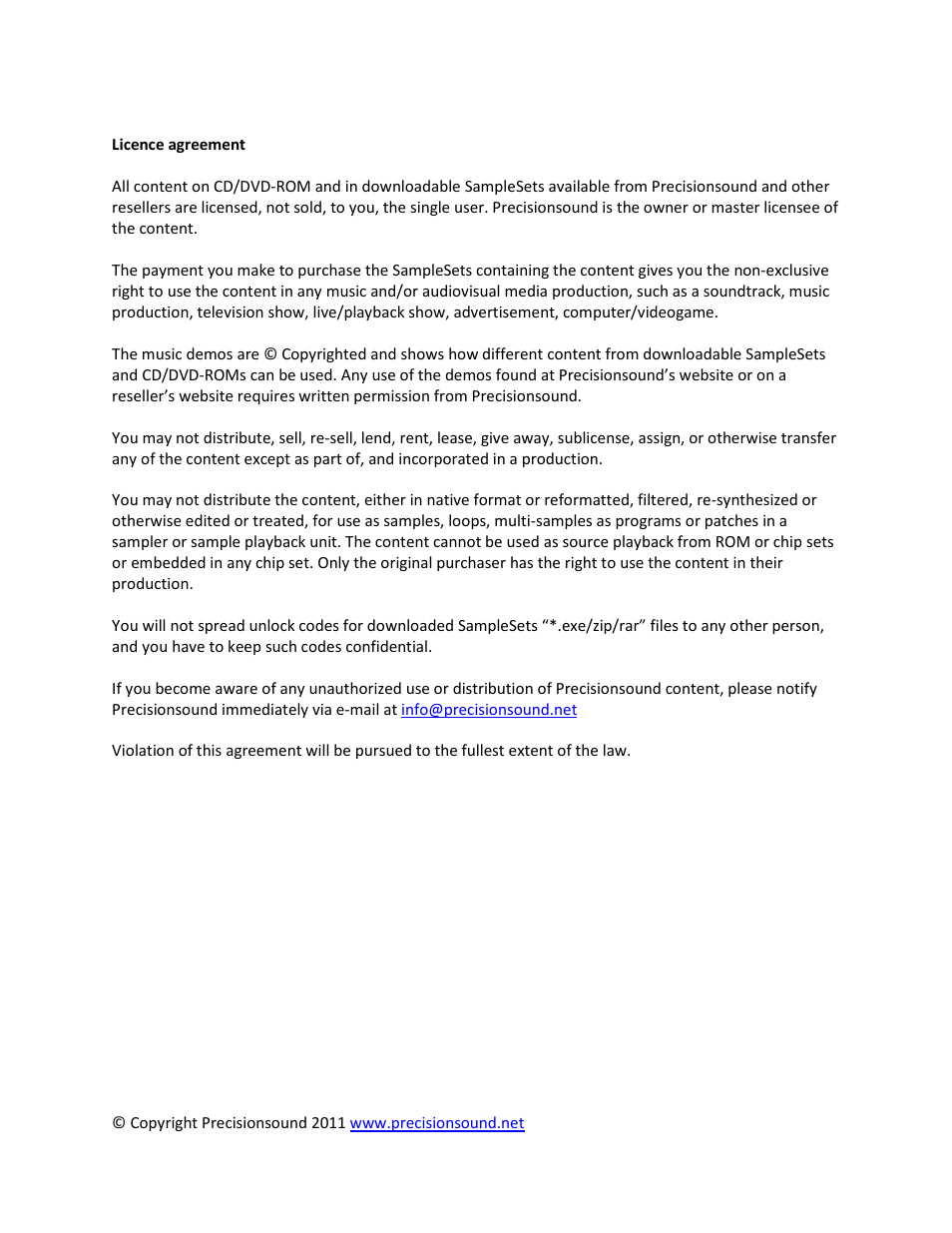 Precisionsound Mechosphere User Manual | Page 4 / 4