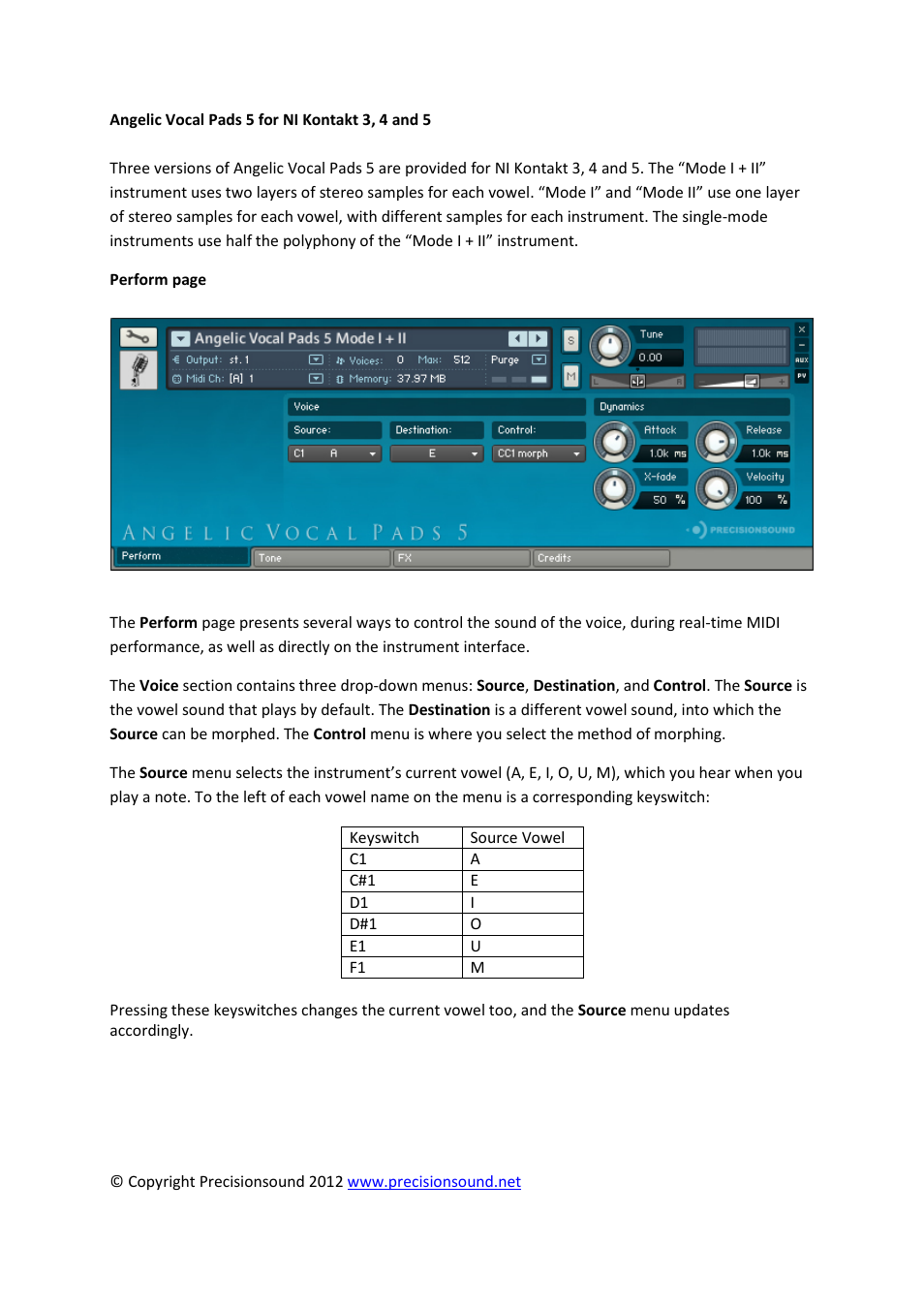 Precisionsound Angelic Vocal Pads 5 User Manual | Page 2 / 7