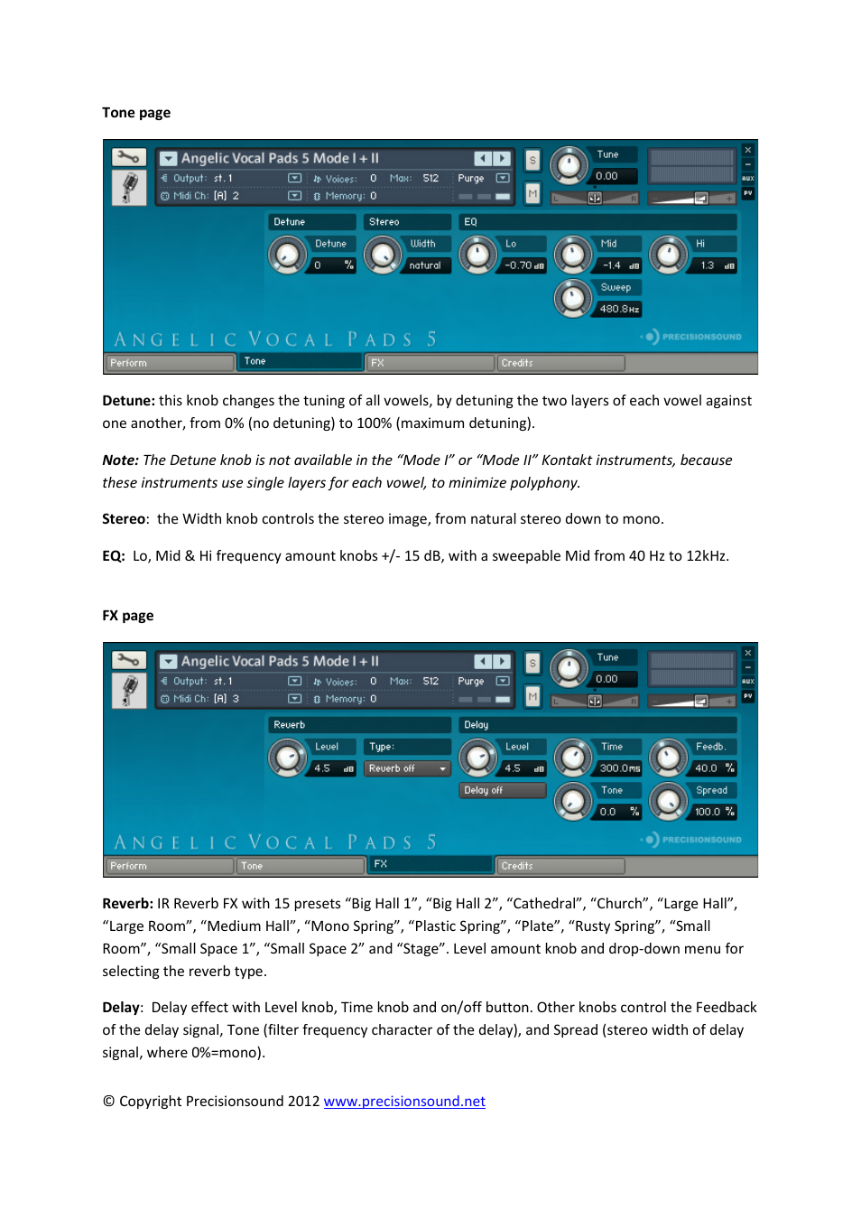 Precisionsound Angelic Vocal Pads 5 User Manual | Page 5 / 7