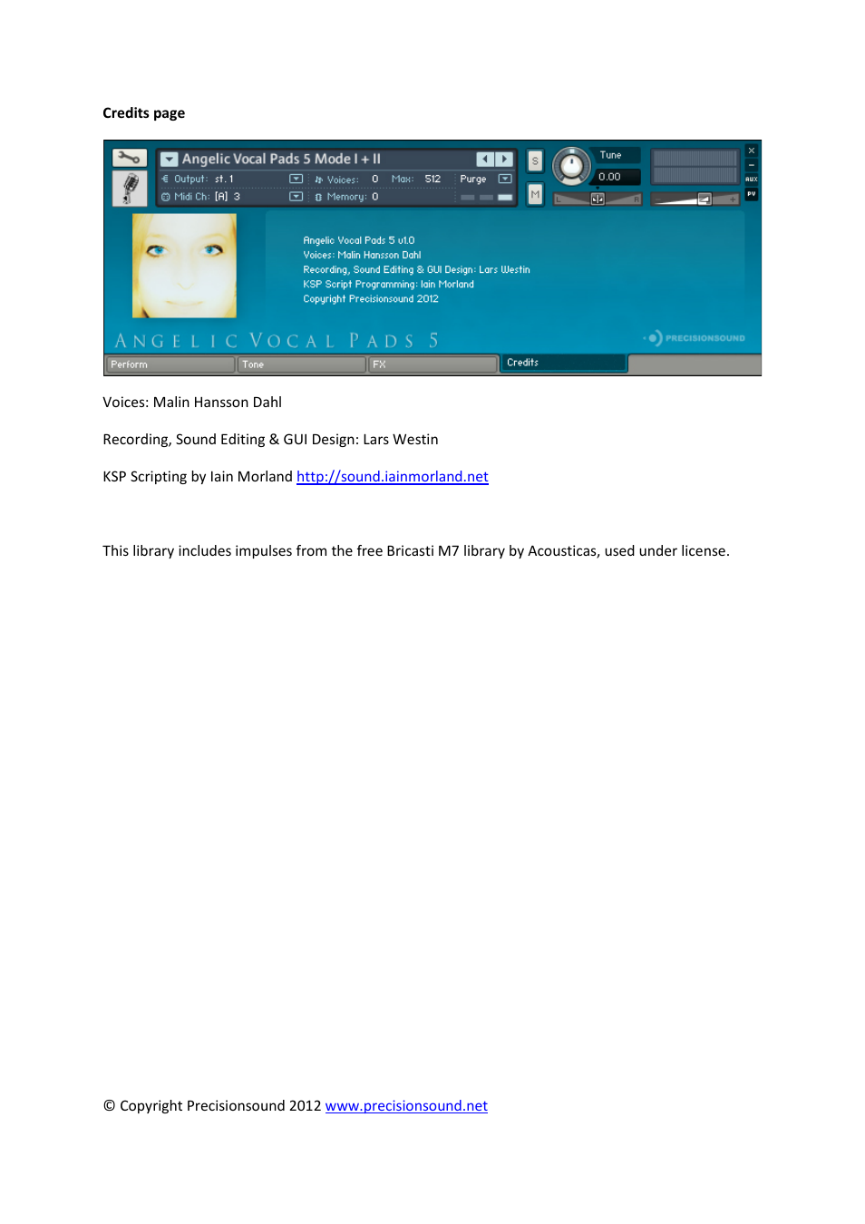 Precisionsound Angelic Vocal Pads 5 User Manual | Page 6 / 7