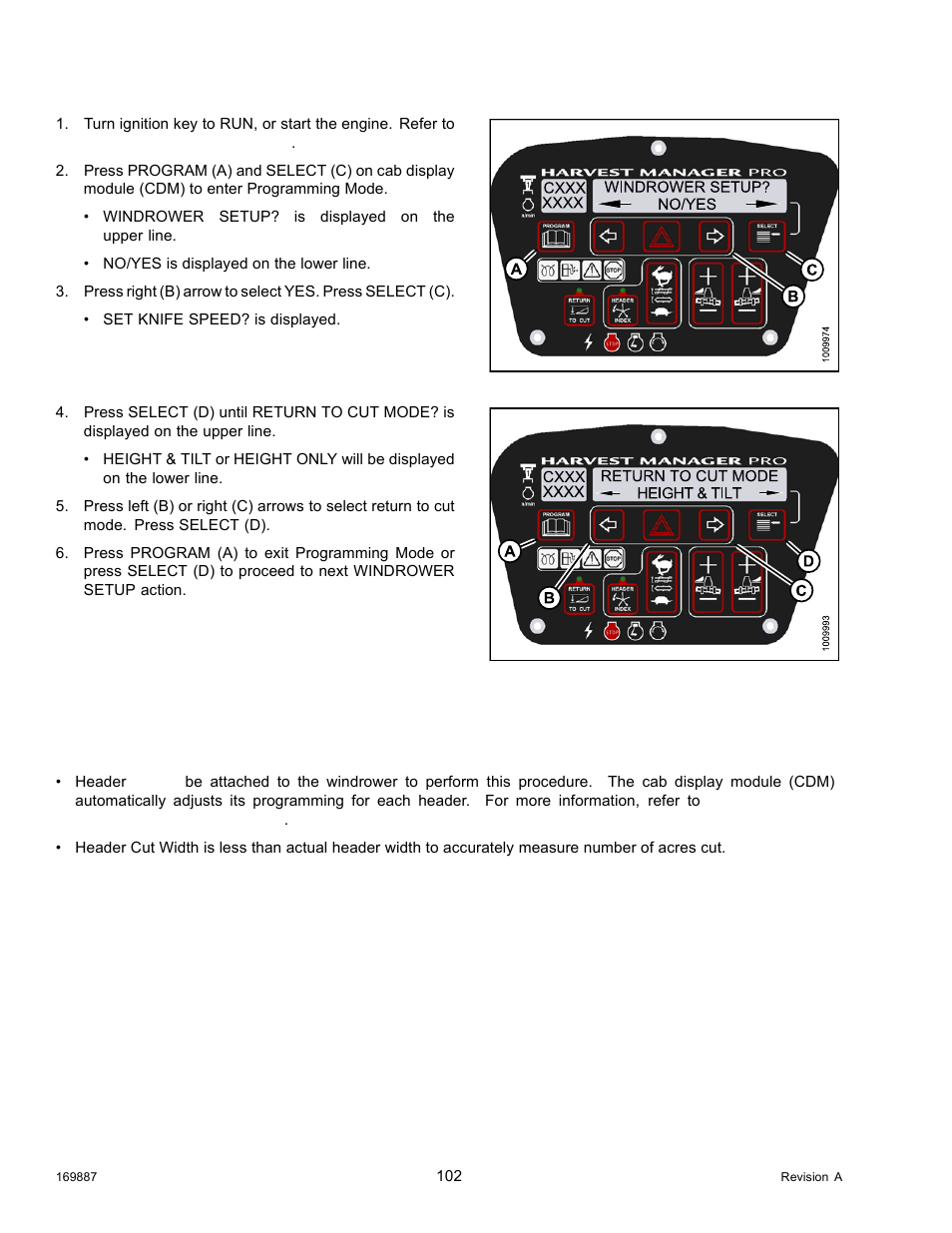 Setting the header cut width | MacDon M205 Operators Manual User Manual | Page 118 / 482