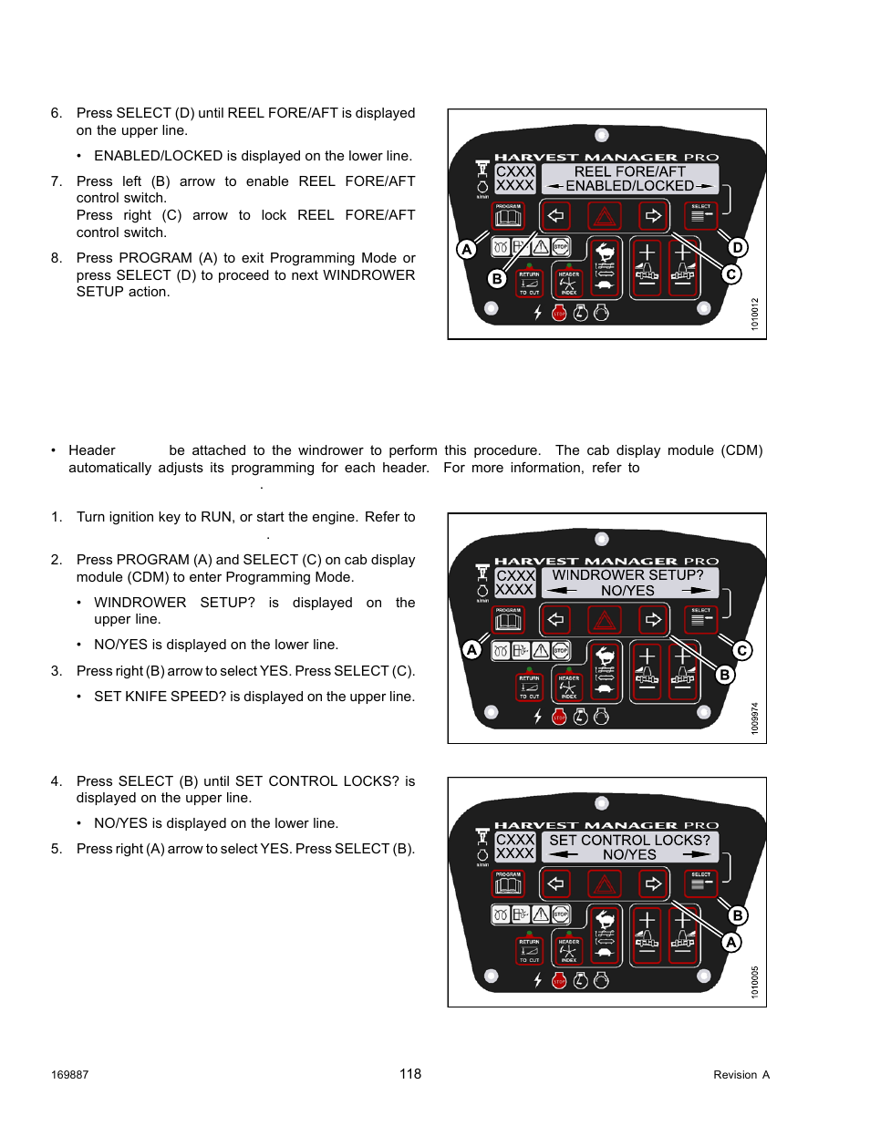 Activating the header tilt control lock out | MacDon M205 Operators Manual User Manual | Page 134 / 482