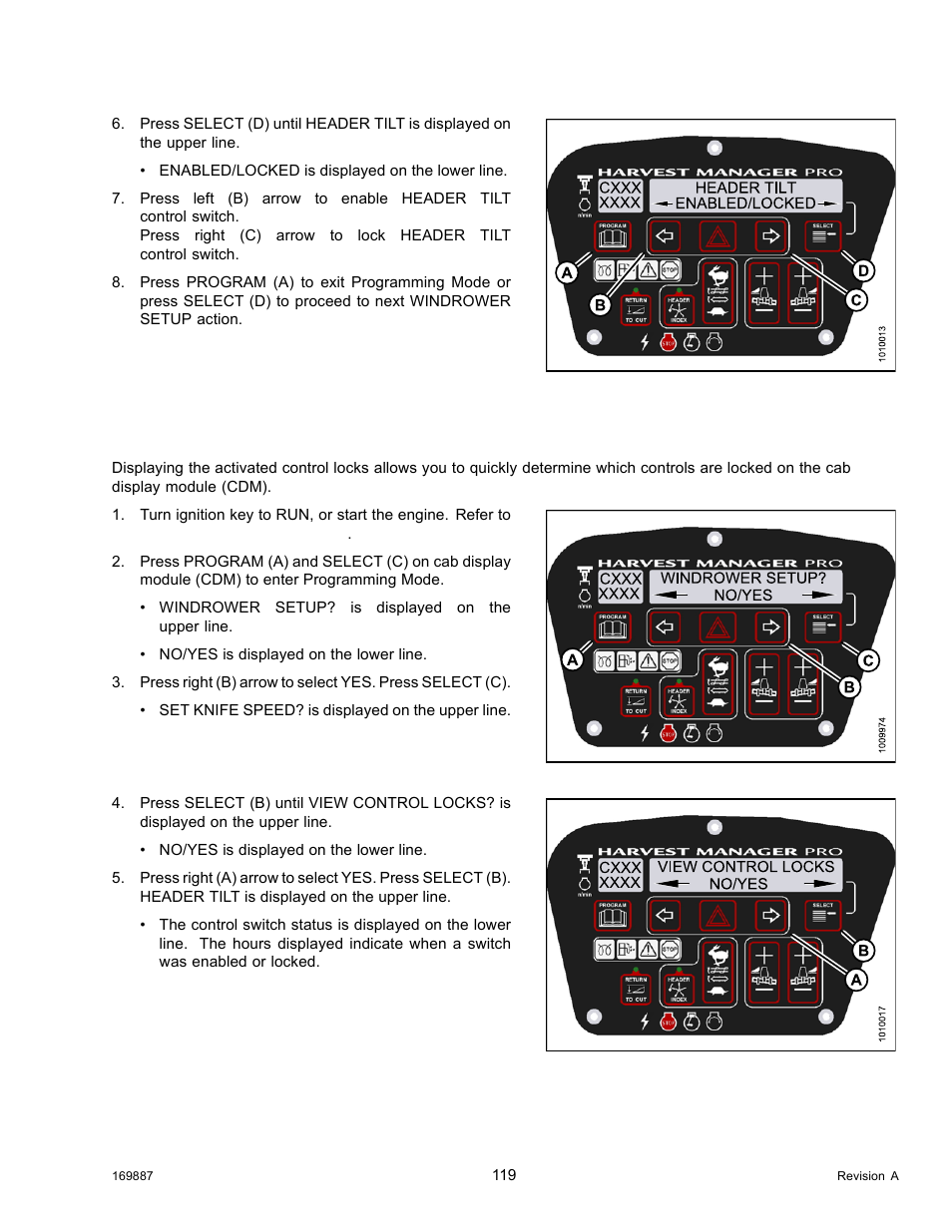 10displaying activated cab display lock outs, Displaying activated cab display lock outs, 10 displaying activated cab display lock outs | MacDon M205 Operators Manual User Manual | Page 135 / 482