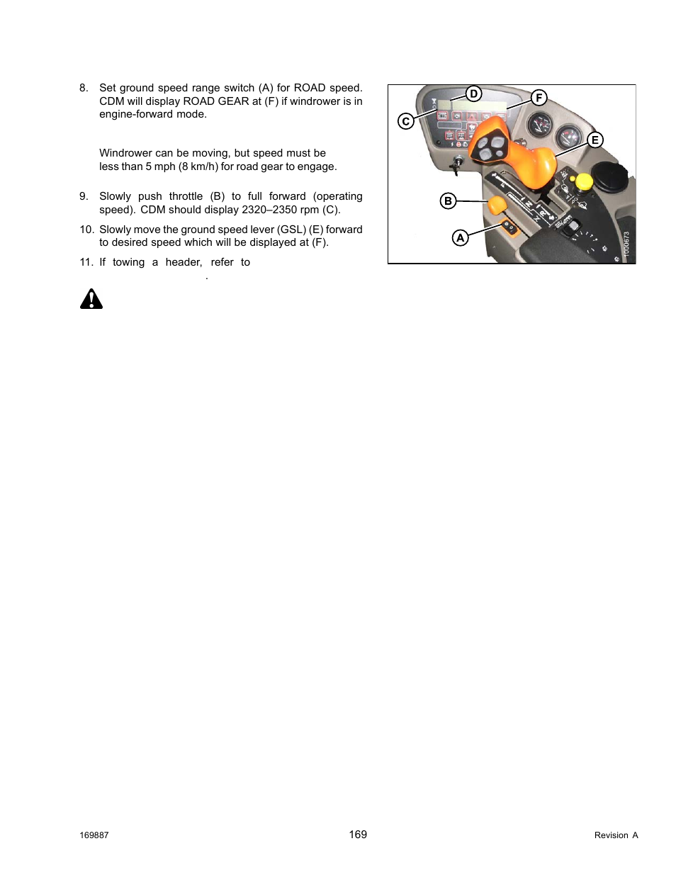 Warning | MacDon M205 Operators Manual User Manual | Page 185 / 482