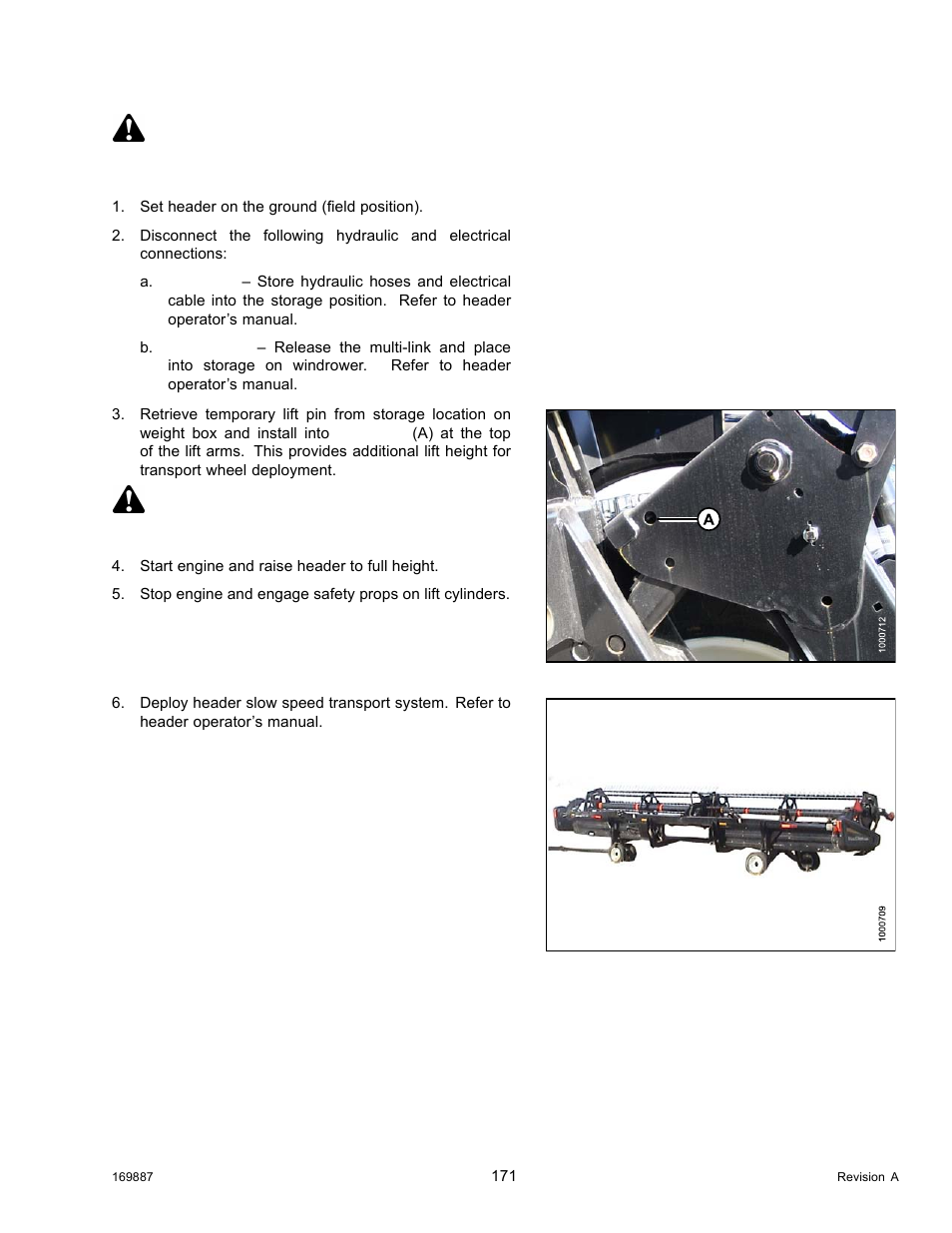 Danger, Caution | MacDon M205 Operators Manual User Manual | Page 187 / 482