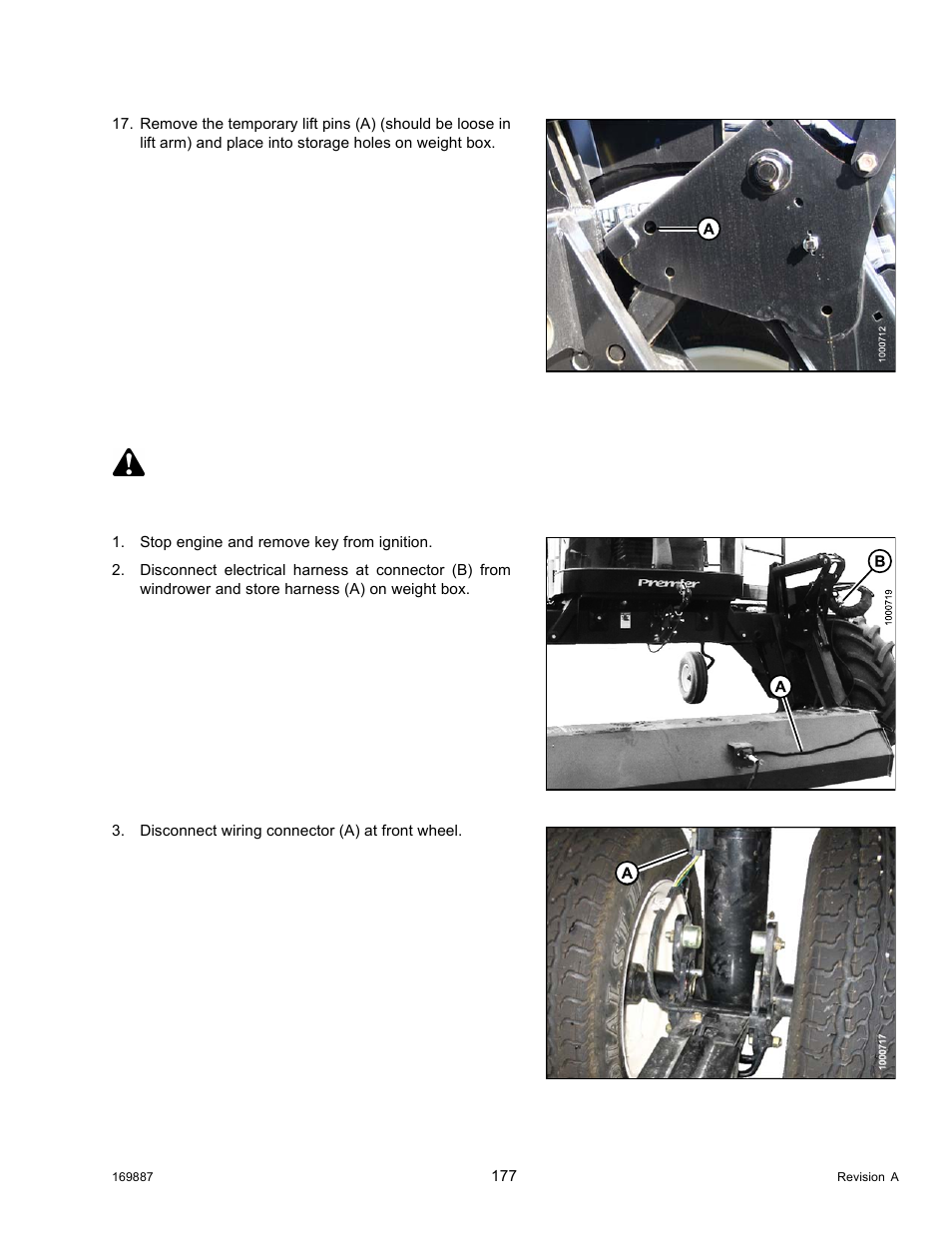Converting from transport mode to field operation, Danger | MacDon M205 Operators Manual User Manual | Page 193 / 482