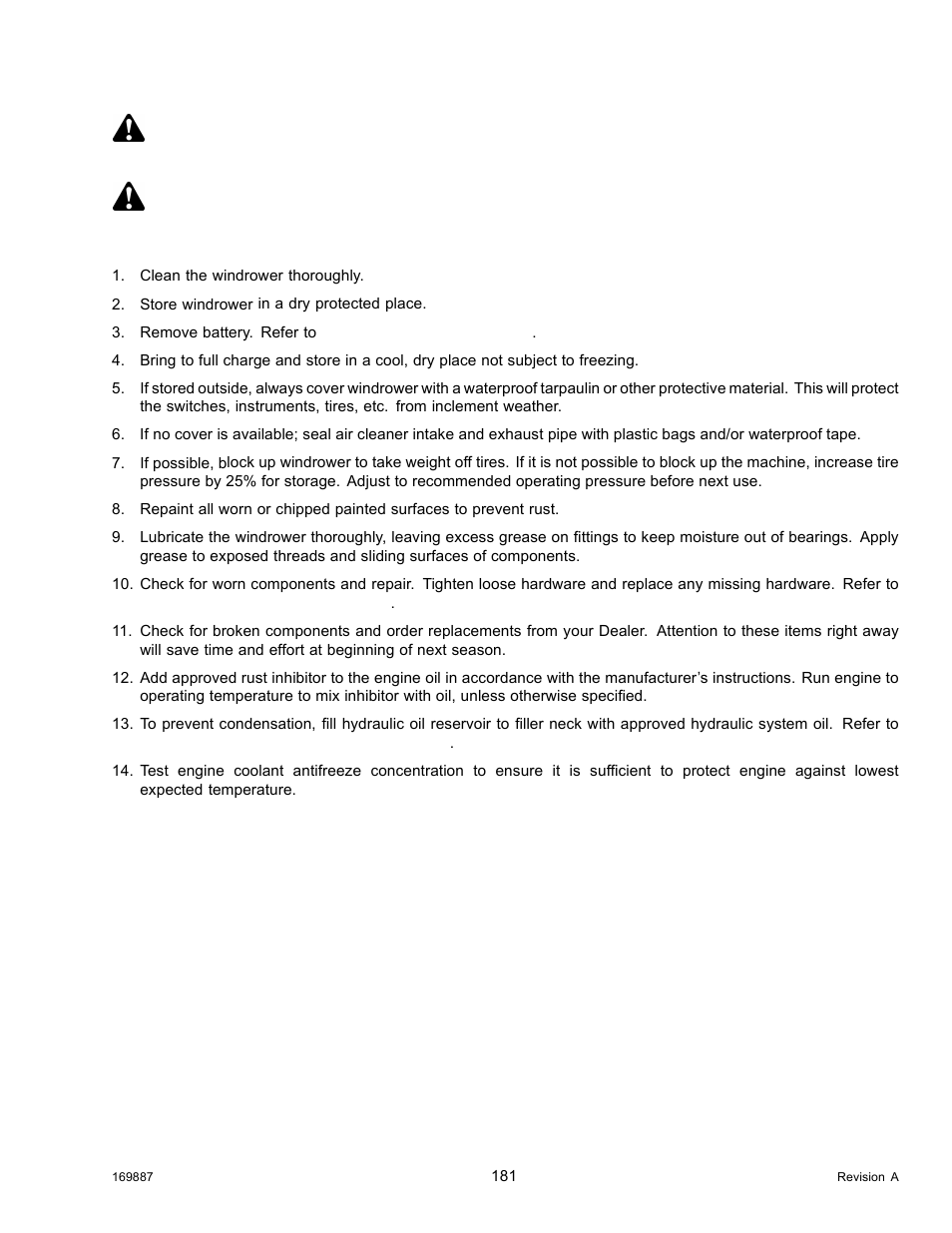Caution | MacDon M205 Operators Manual User Manual | Page 197 / 482