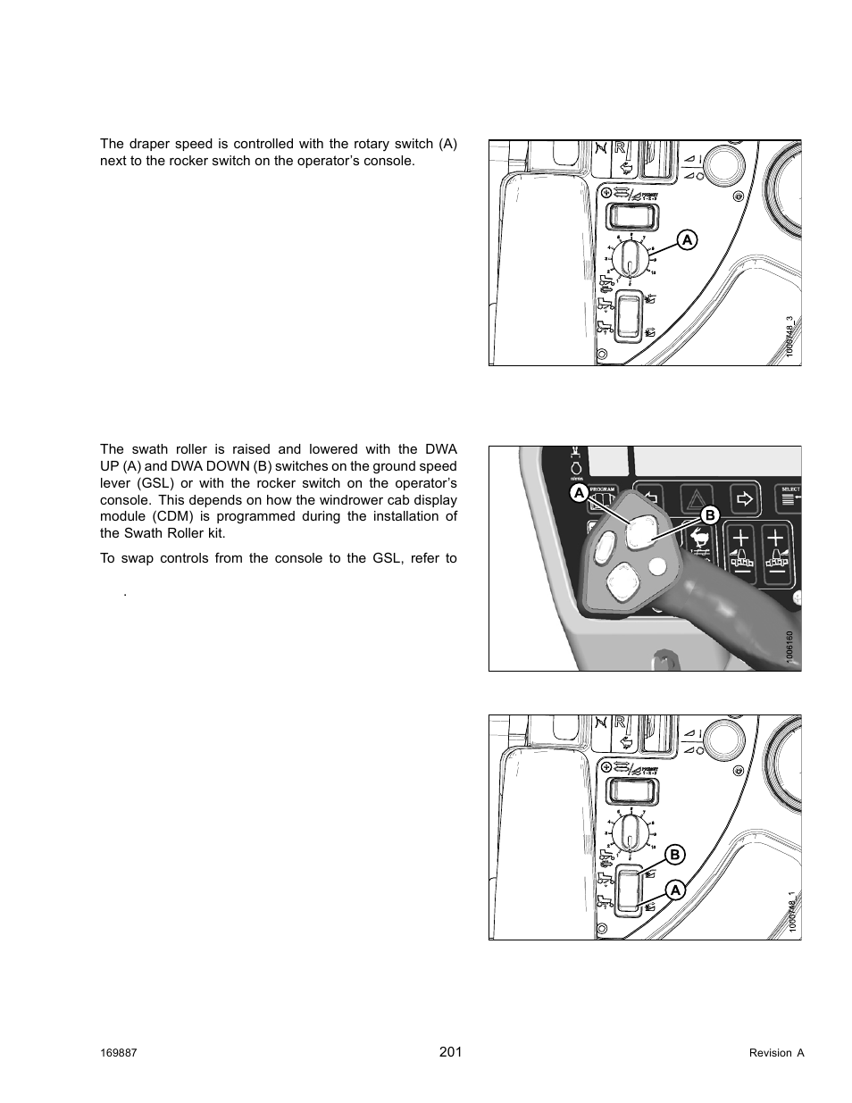 Double windrow attachment (dwa) draper speed, 11swath roller operation, Swath roller operation | 11 swath roller operation | MacDon M205 Operators Manual User Manual | Page 217 / 482