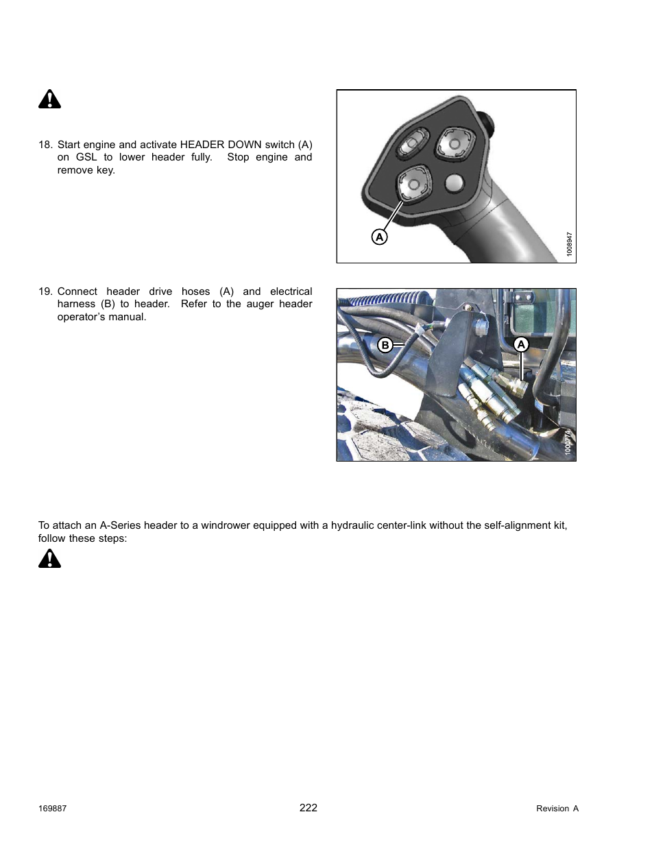 Caution, Danger | MacDon M205 Operators Manual User Manual | Page 238 / 482