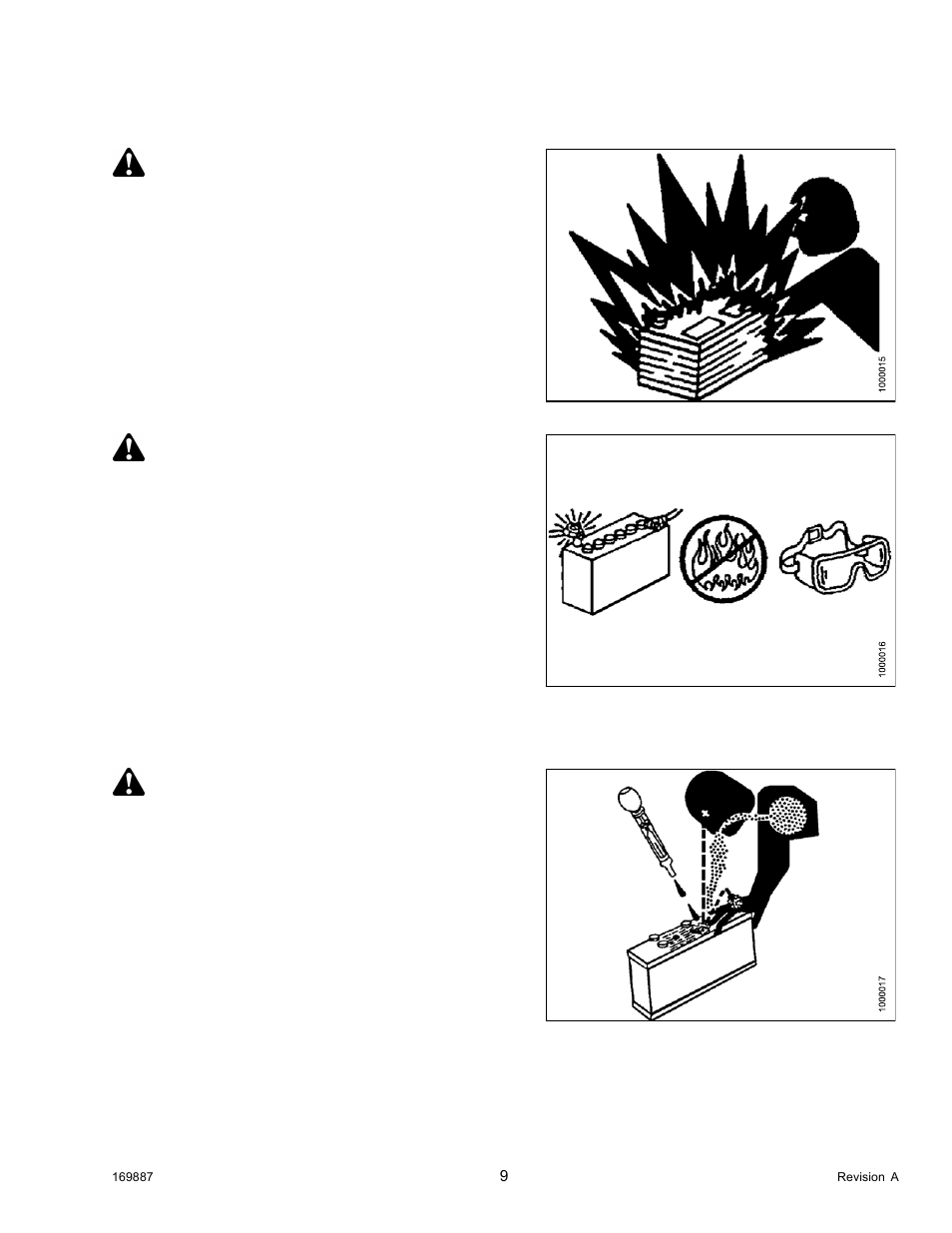 7battery safety, Battery safety, 7 battery safety | Warning | MacDon M205 Operators Manual User Manual | Page 25 / 482