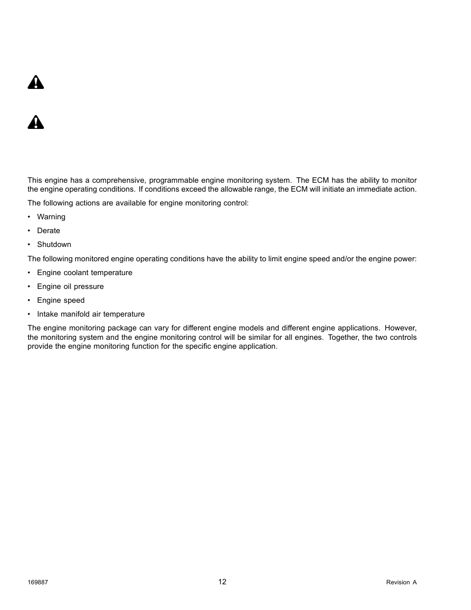 2engine electronics, Engine electronics, 2 engine electronics warning | Warning | MacDon M205 Operators Manual User Manual | Page 28 / 482