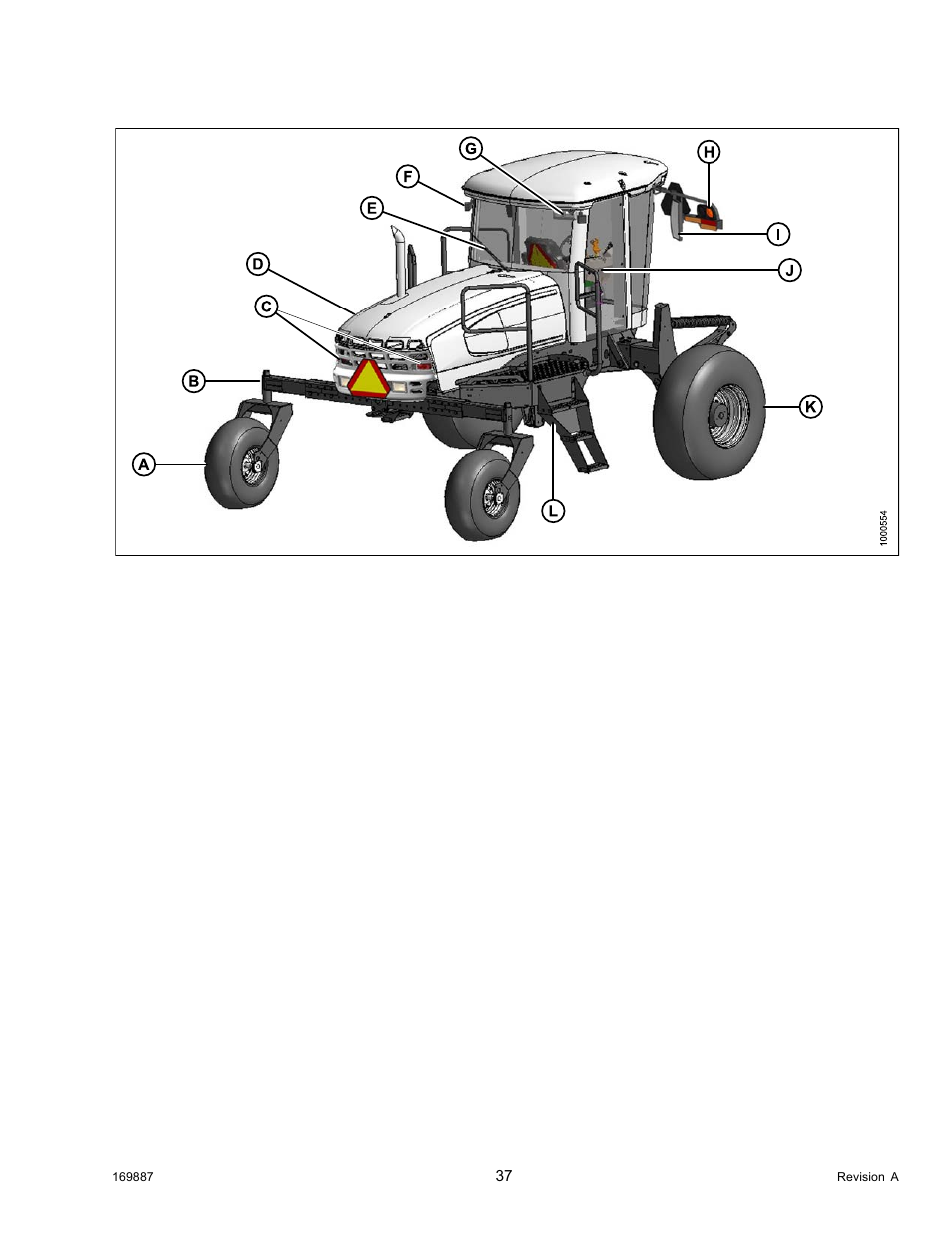 Description figure 2.4: rear cab-forward view | MacDon M205 Operators Manual User Manual | Page 53 / 482