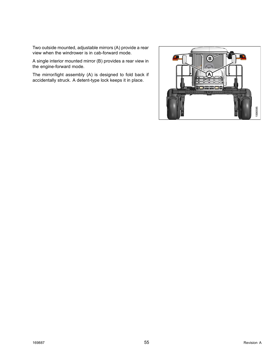 9rear view mirrors, Rear view mirrors, 9 rear view mirrors | MacDon M205 Operators Manual User Manual | Page 71 / 482