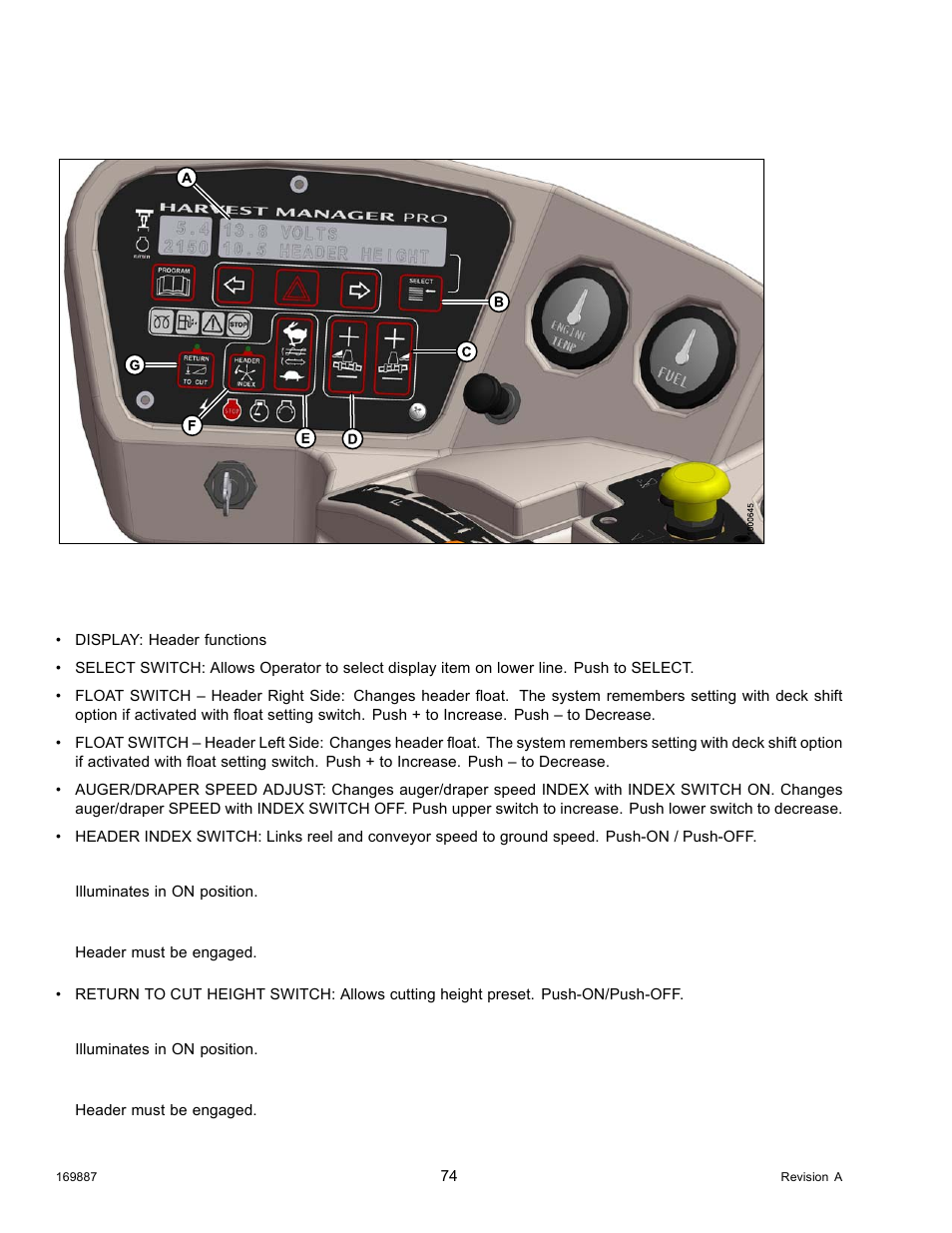 2header functions, Header functions, 2 header functions | MacDon M205 Operators Manual User Manual | Page 90 / 482
