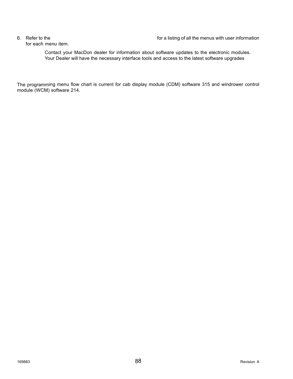 Detailed programming menu flow chart | MacDon M155 Operators Manual User Manual | Page 104 / 458