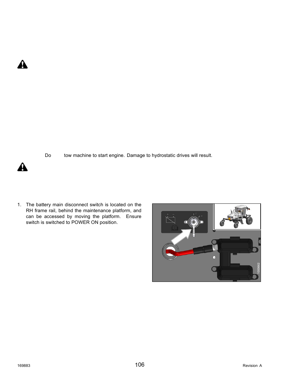 5engine operation, Starting the engine, Engine operation | 5 engine operation, Danger, Warning | MacDon M155 Operators Manual User Manual | Page 122 / 458