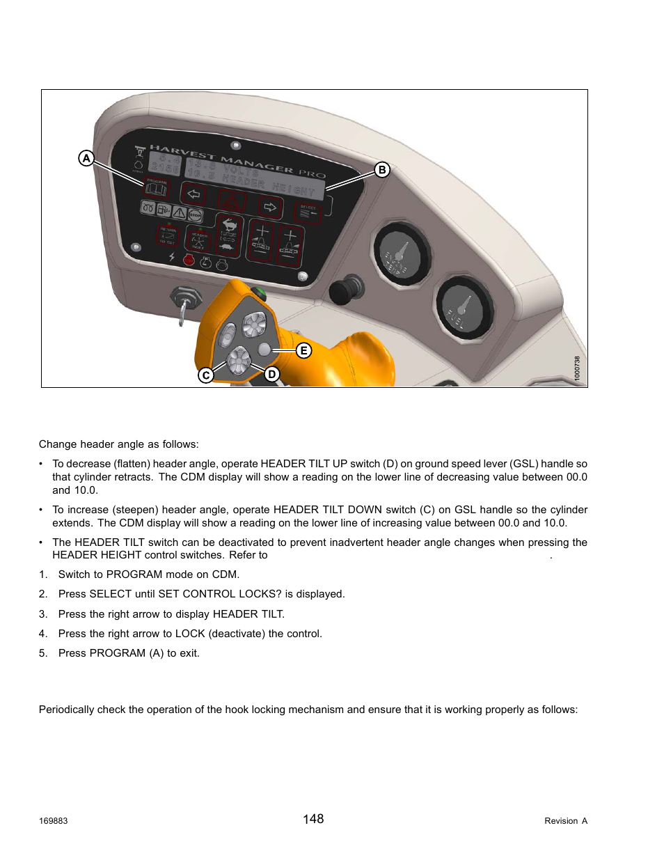 Checking self-locking center-link hook, Operation | MacDon M155 Operators Manual User Manual | Page 164 / 458