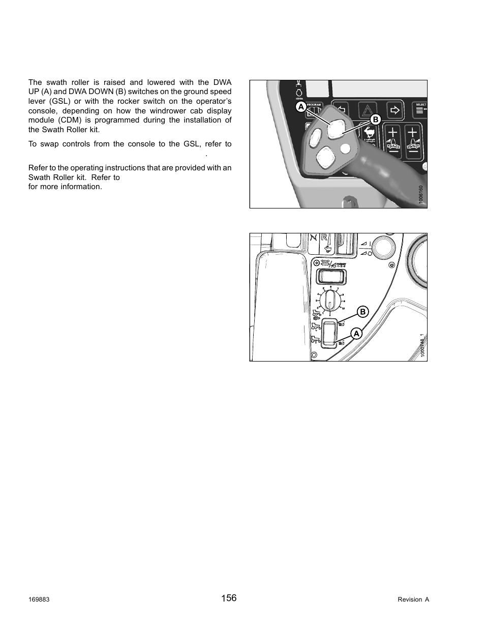 8swath roller operation, Swath roller operation, 8 swath roller operation | MacDon M155 Operators Manual User Manual | Page 172 / 458