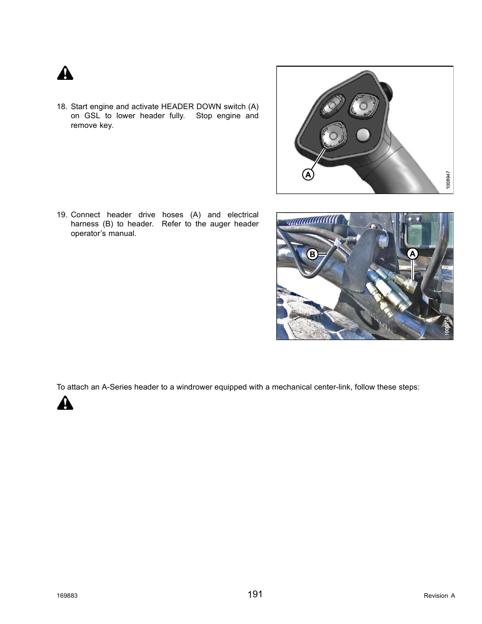 Caution, Danger | MacDon M155 Operators Manual User Manual | Page 207 / 458