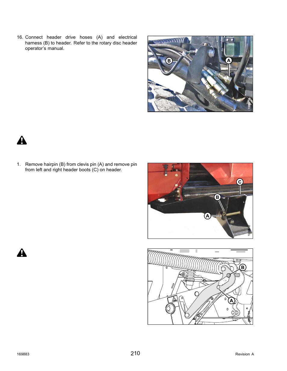 Danger, Caution | MacDon M155 Operators Manual User Manual | Page 226 / 458