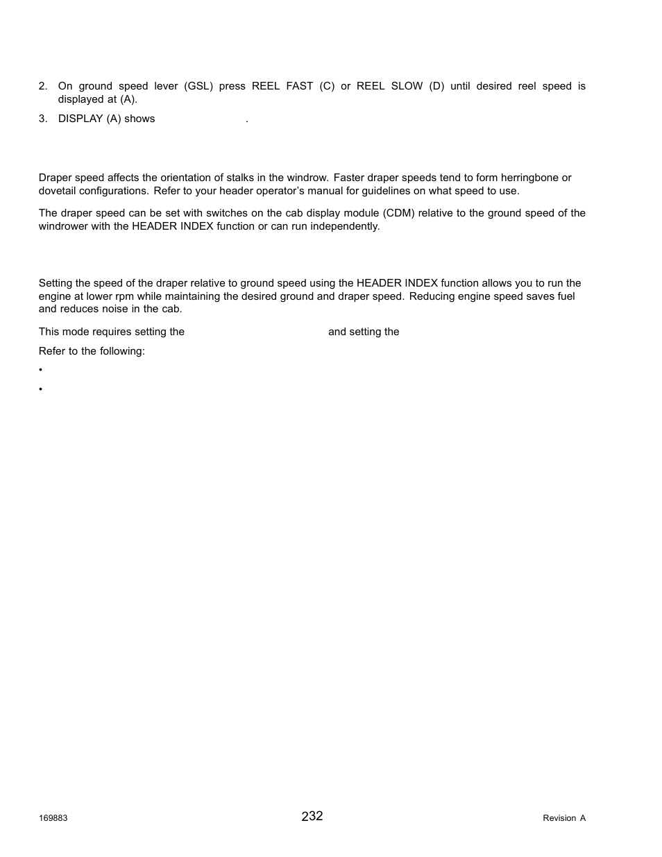 7draper speed, Draper to ground speed, Draper speed | 7 draper speed | MacDon M155 Operators Manual User Manual | Page 248 / 458
