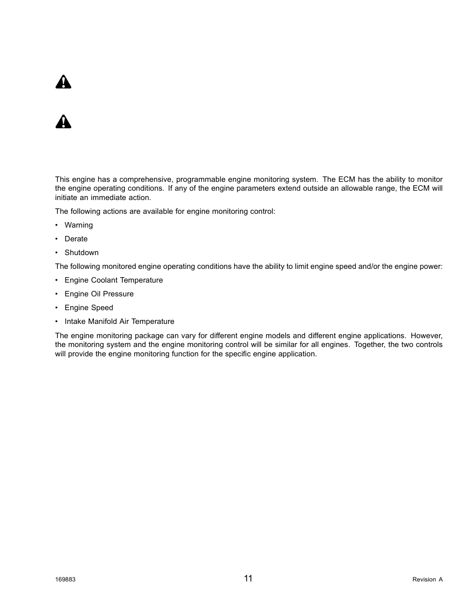2engine electronics, Engine electronics, 2 engine electronics warning | Warning | MacDon M155 Operators Manual User Manual | Page 27 / 458