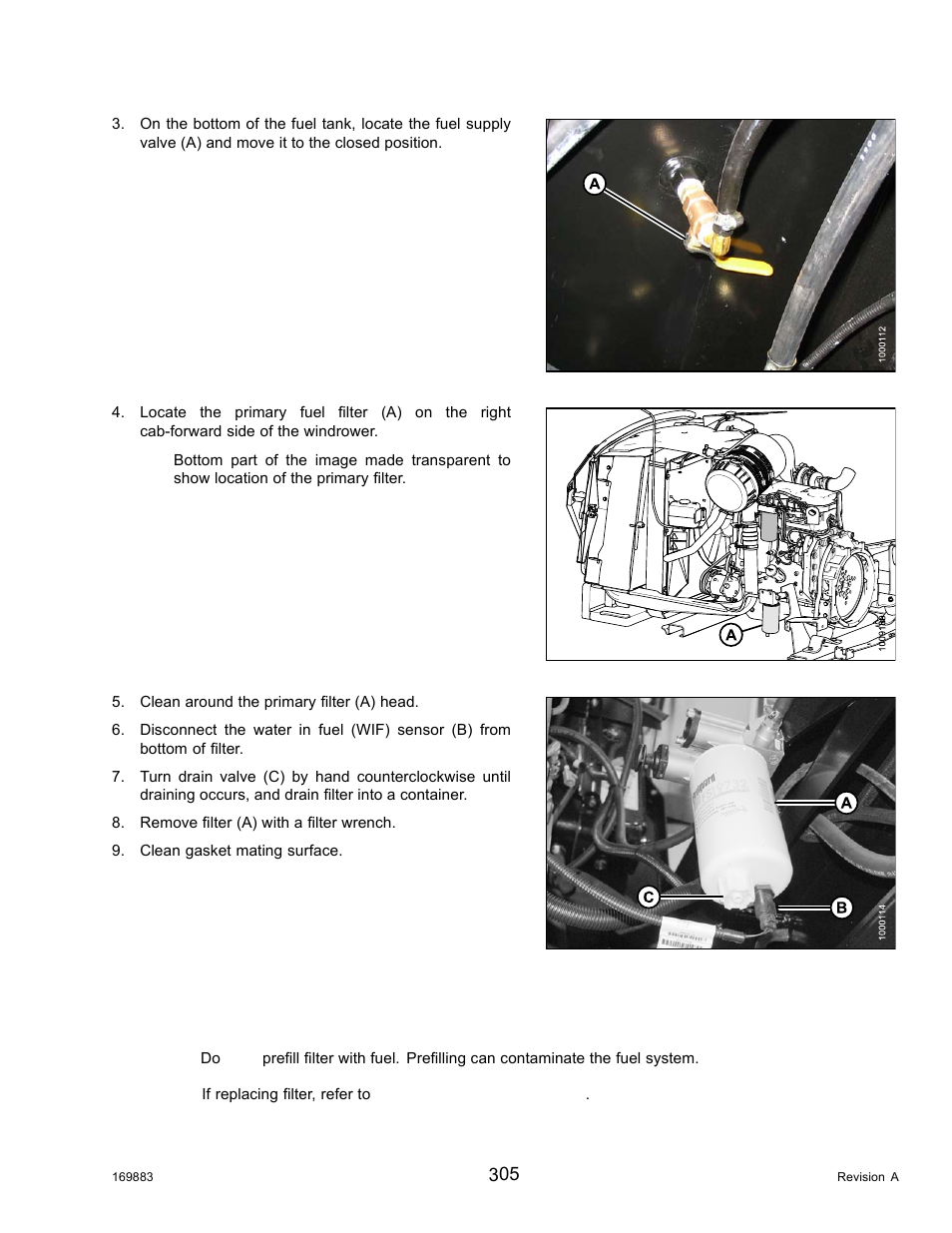 Installing primary fuel filter | MacDon M155 Operators Manual User Manual | Page 321 / 458