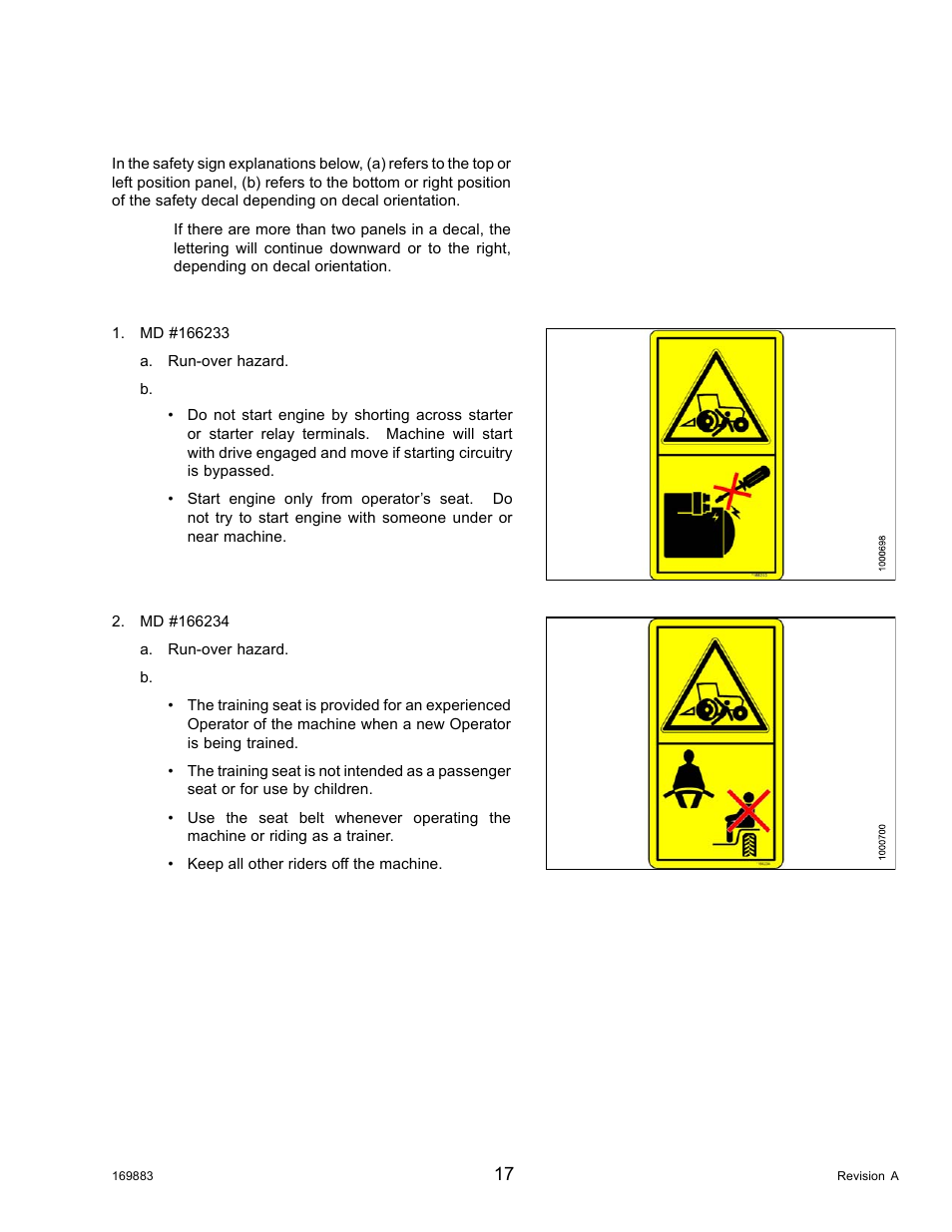 12interpreting safety signs, Interpreting safety signs, 12 interpreting safety signs | MacDon M155 Operators Manual User Manual | Page 33 / 458