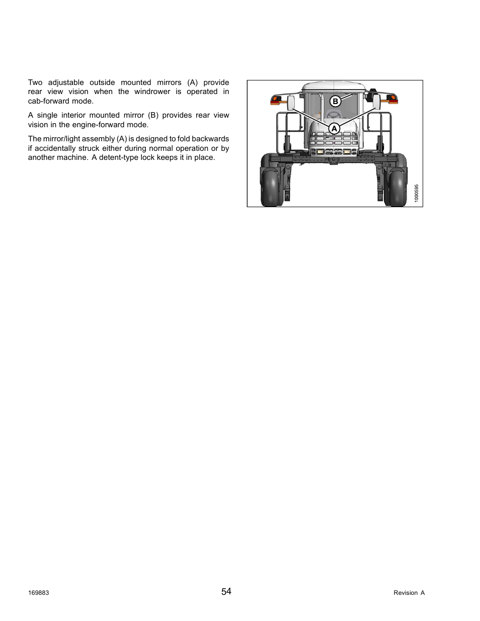 9rear view mirrors, Rear view mirrors, 9 rear view mirrors | MacDon M155 Operators Manual User Manual | Page 70 / 458