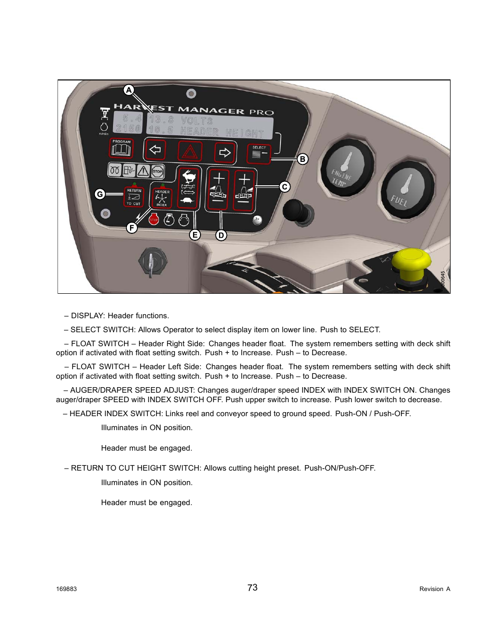 2header functions, Header functions, 2 header functions | MacDon M155 Operators Manual User Manual | Page 89 / 458