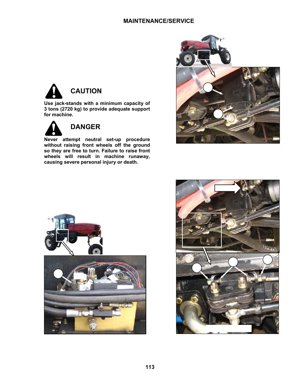 Caution, Danger | MacDon M100 SP Operators Manual User Manual | Page 115 / 193