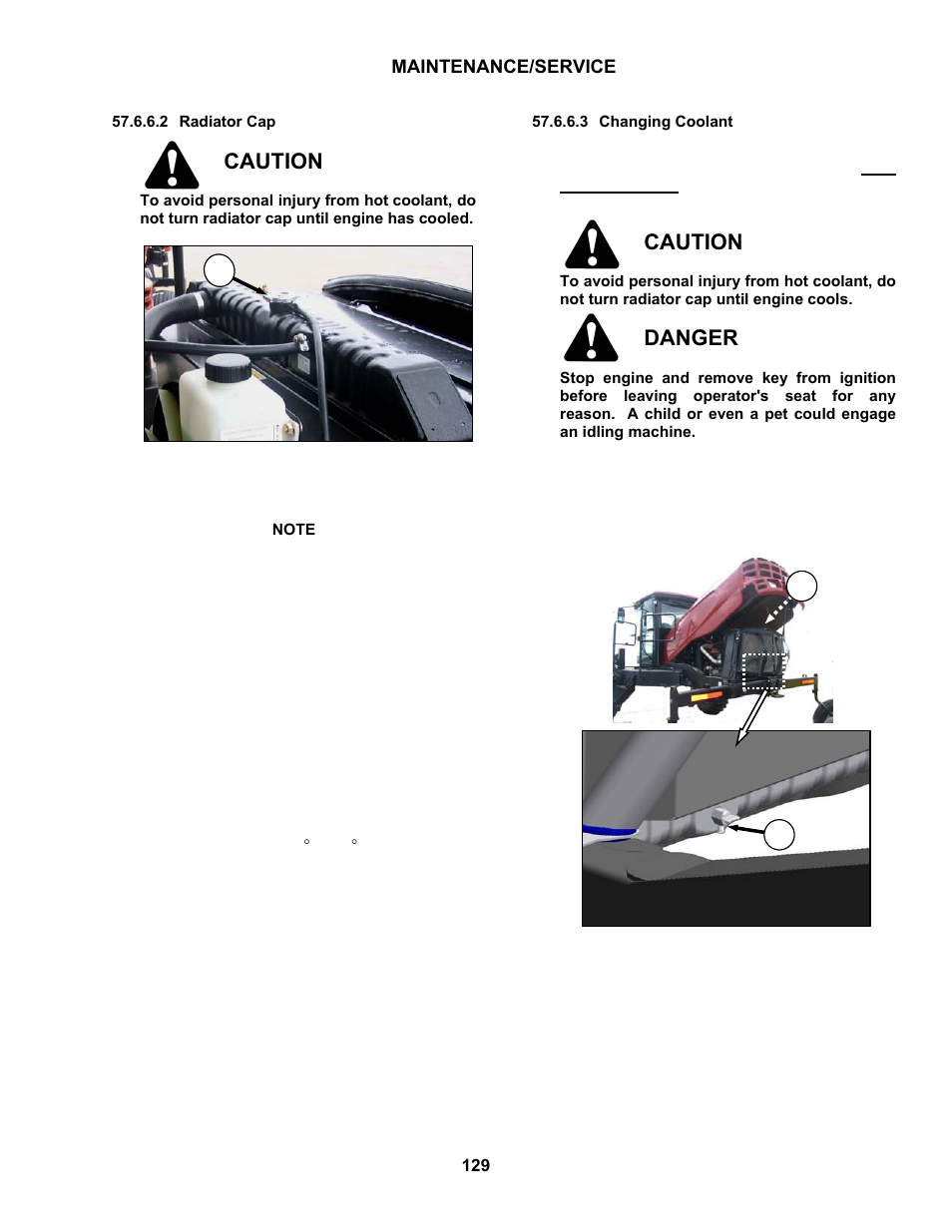 Caution, Danger | MacDon M100 SP Operators Manual User Manual | Page 131 / 193