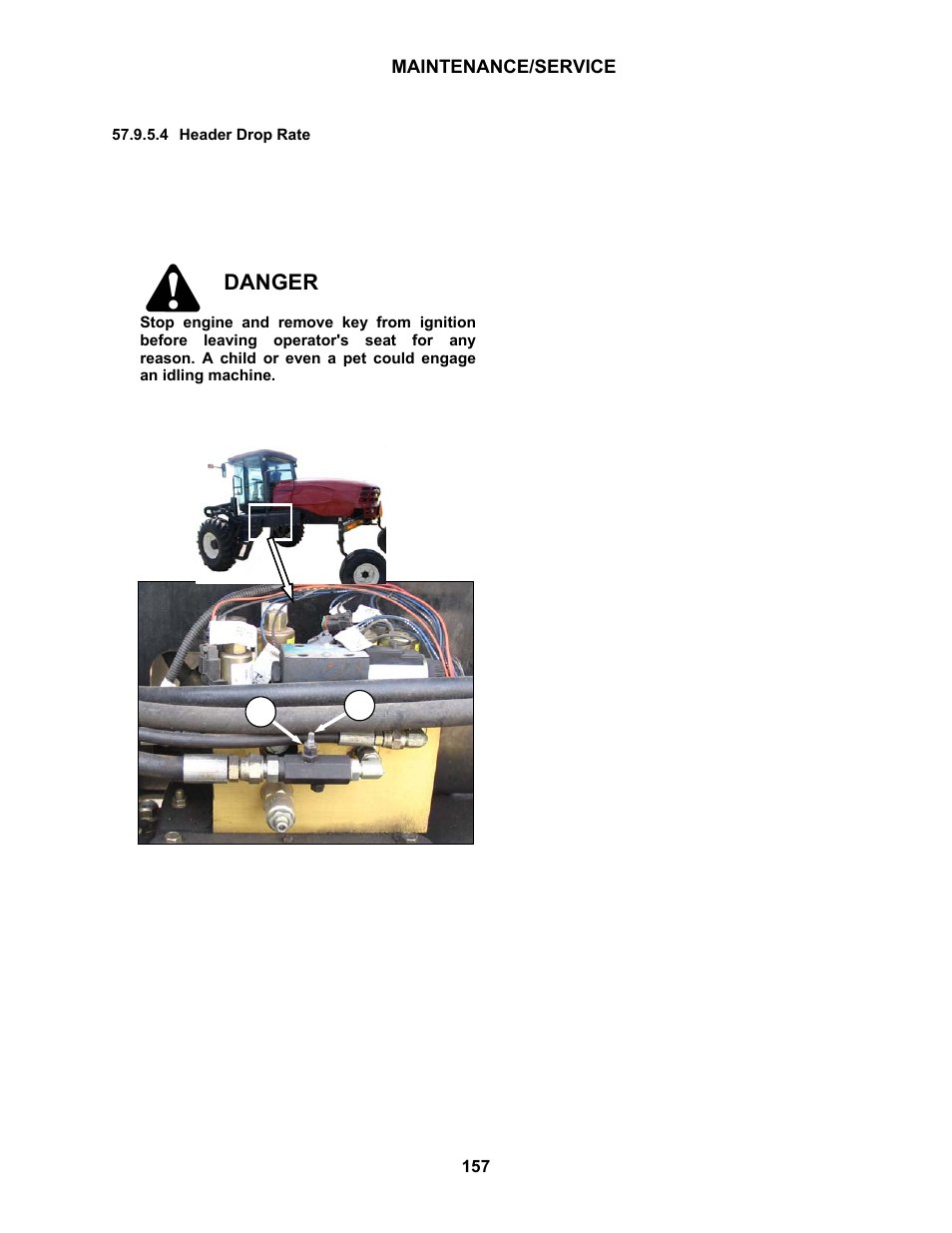 Danger | MacDon M100 SP Operators Manual User Manual | Page 159 / 193