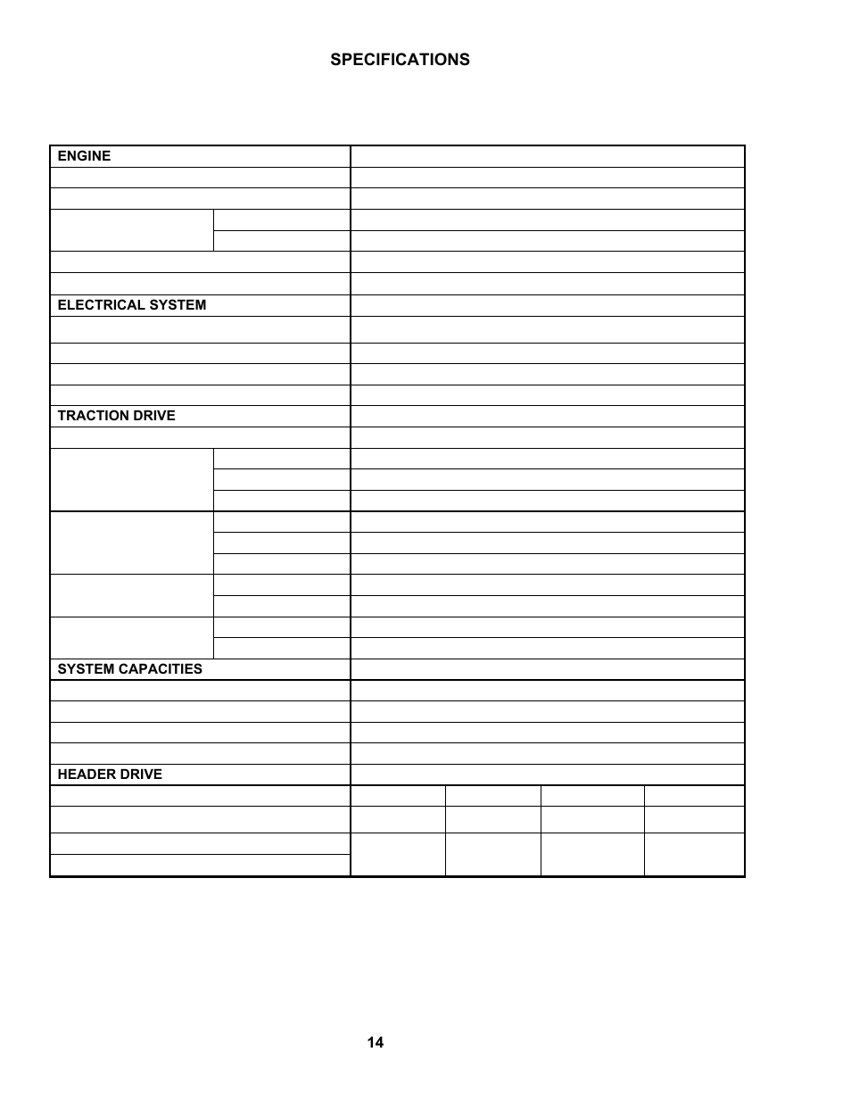 Specifications, 2 specifications | MacDon M100 SP Operators Manual User Manual | Page 16 / 193