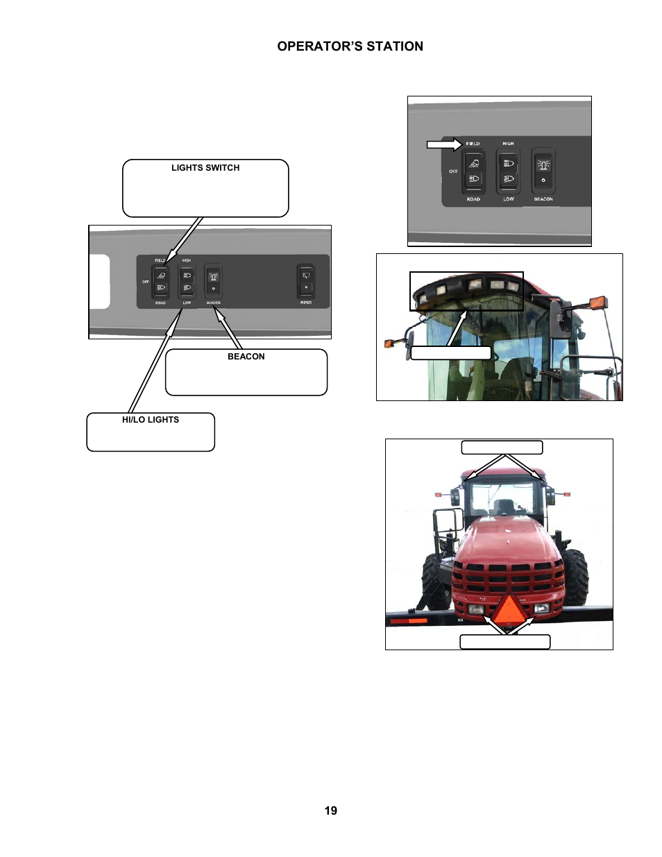 Operator’s station, 7 lights | MacDon M100 SP Operators Manual User Manual | Page 21 / 193