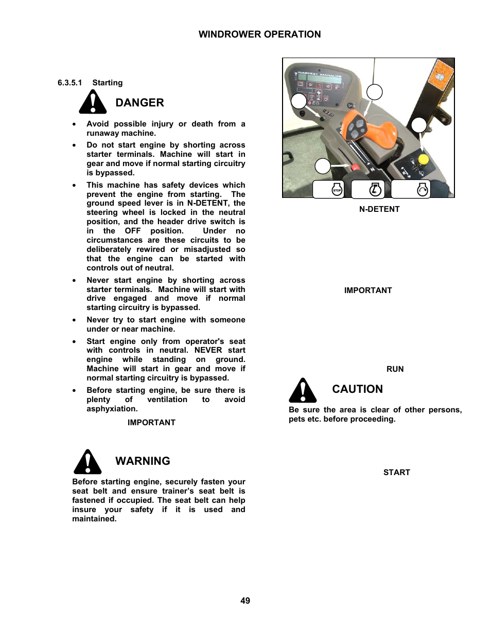 Danger, Warning, Caution | MacDon M100 SP Operators Manual User Manual | Page 51 / 193