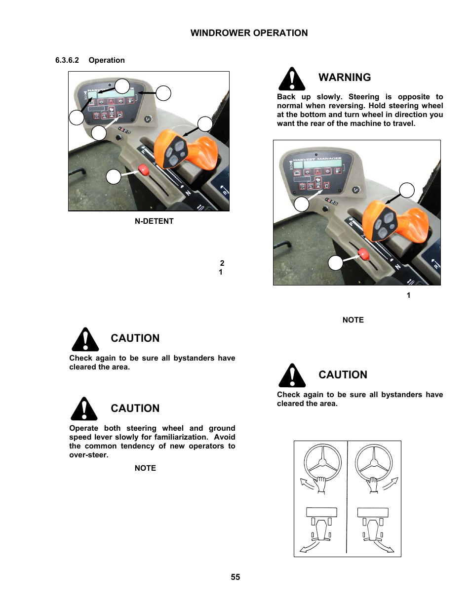 Caution, Warning | MacDon M100 SP Operators Manual User Manual | Page 57 / 193