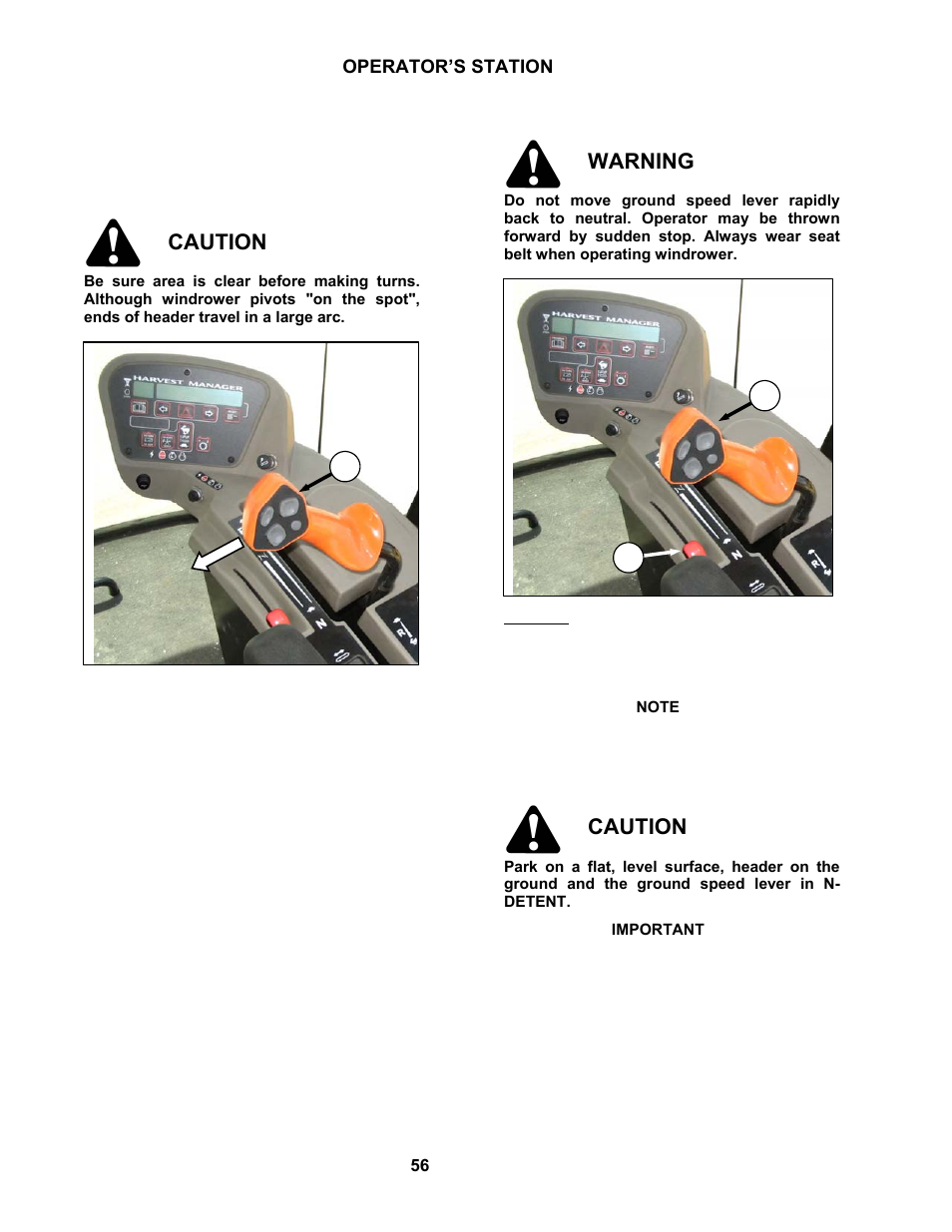 Caution, Warning | MacDon M100 SP Operators Manual User Manual | Page 58 / 193