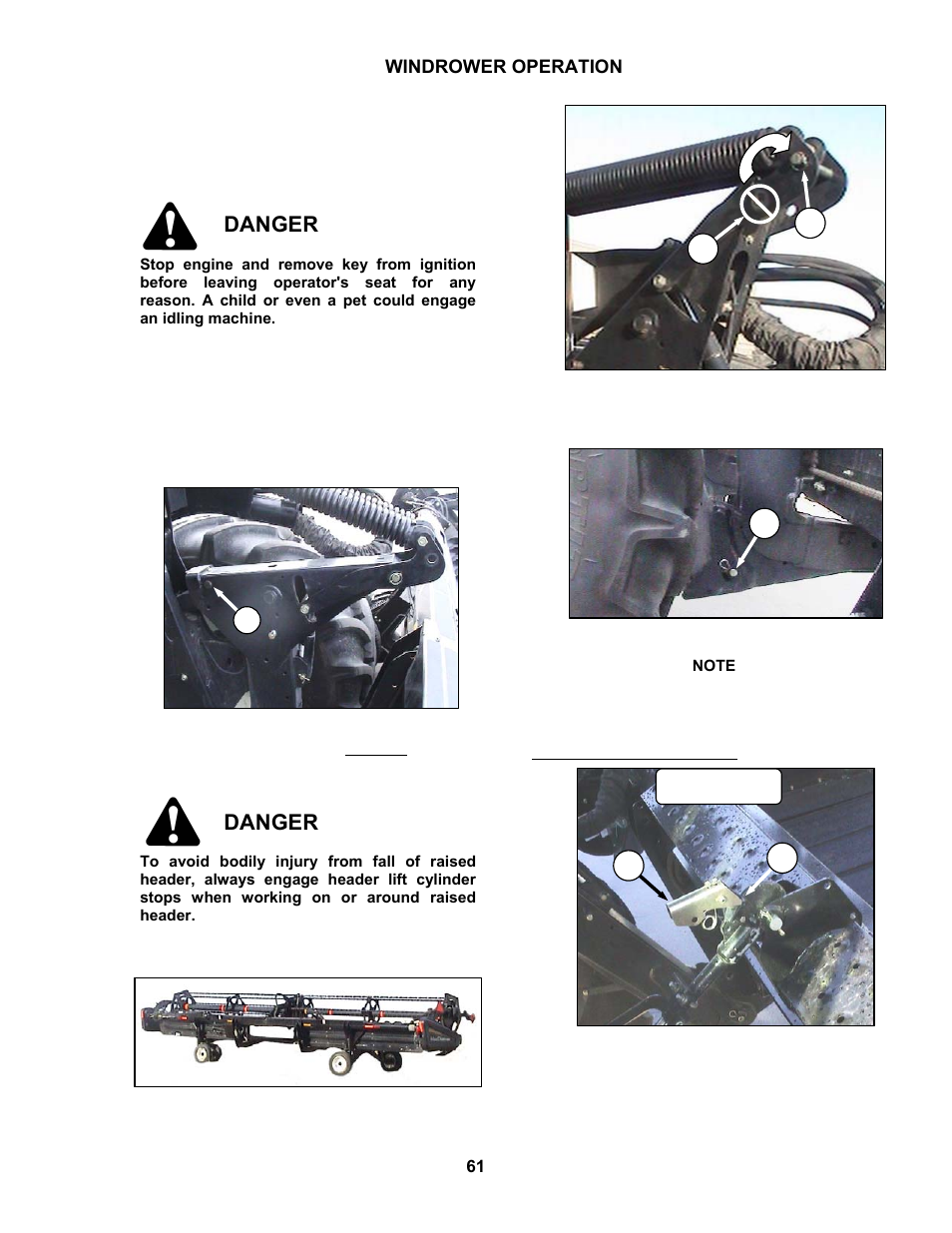 Danger | MacDon M100 SP Operators Manual User Manual | Page 63 / 193
