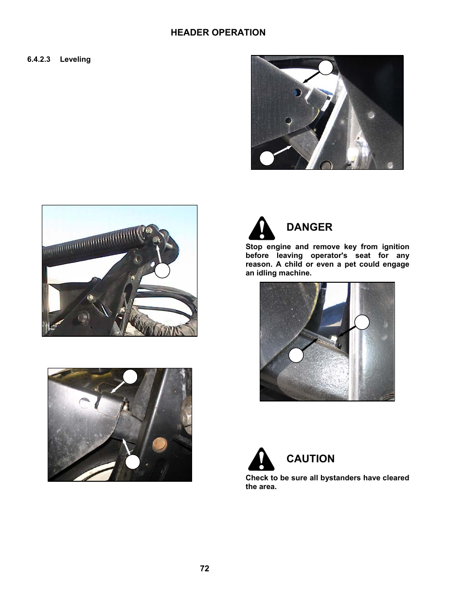 Danger, Caution | MacDon M100 SP Operators Manual User Manual | Page 74 / 193