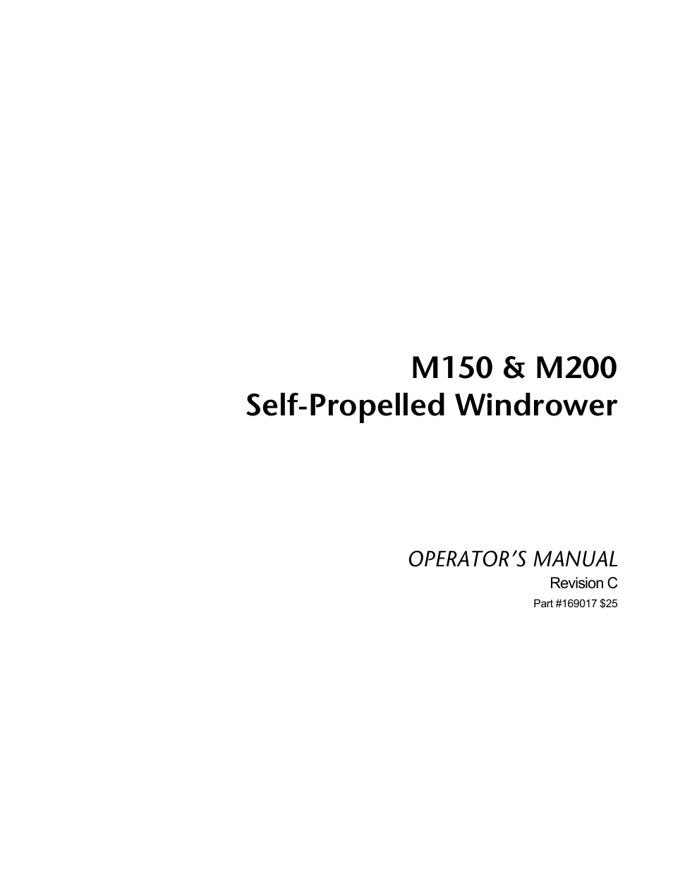 MacDon M150 SP User Manual | 234 pages