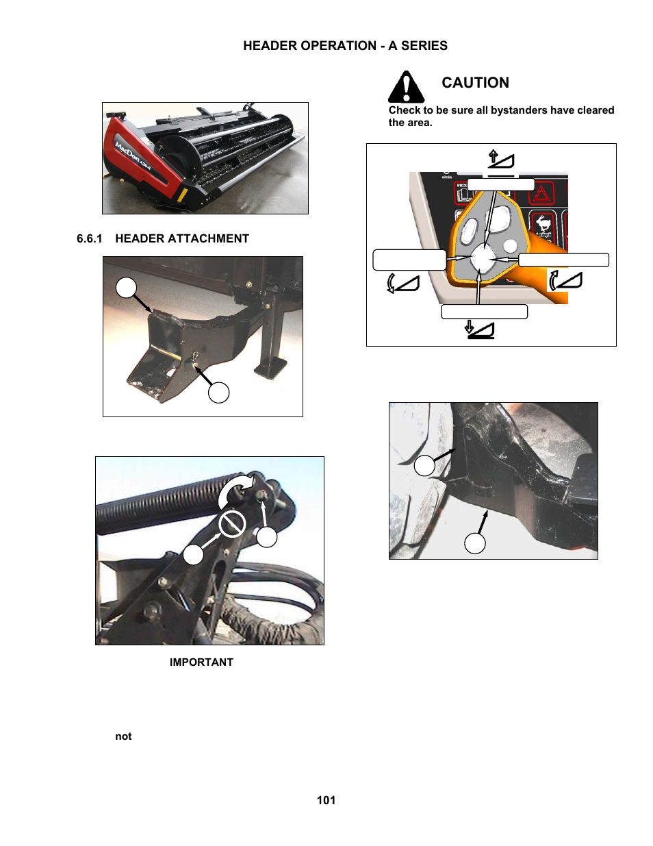 Caution | MacDon M150 SP User Manual | Page 103 / 234