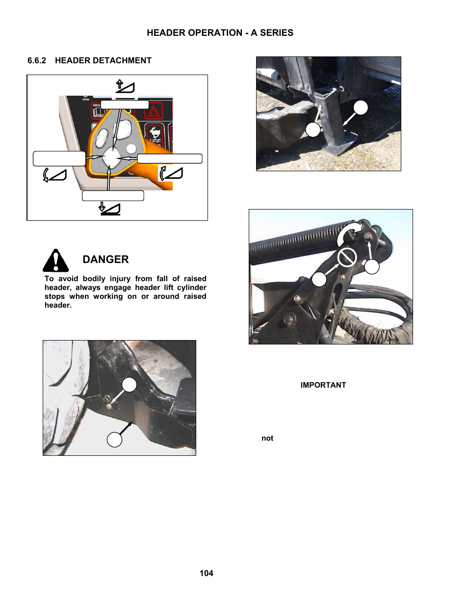 Danger | MacDon M150 SP User Manual | Page 106 / 234