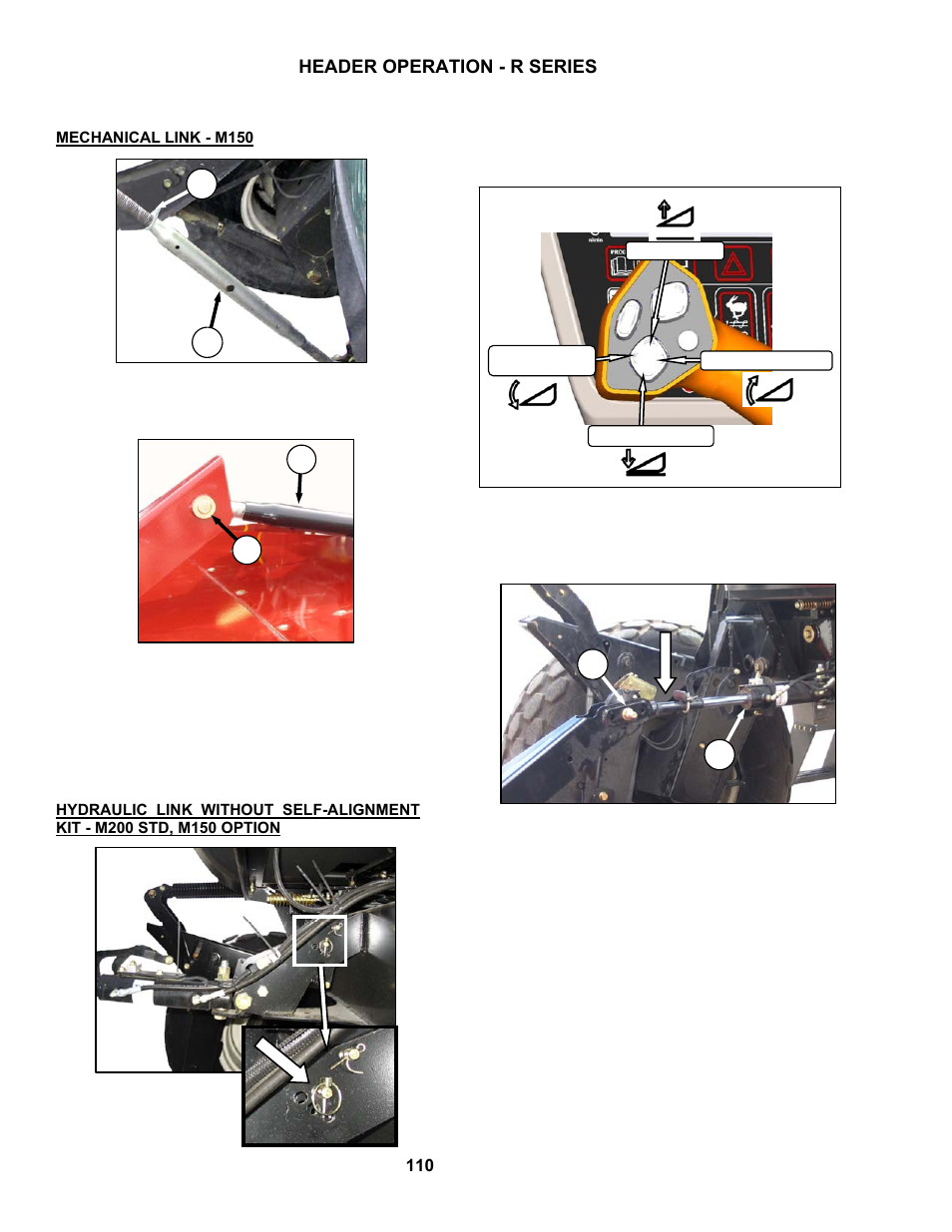 Header operation - r series | MacDon M150 SP User Manual | Page 112 / 234