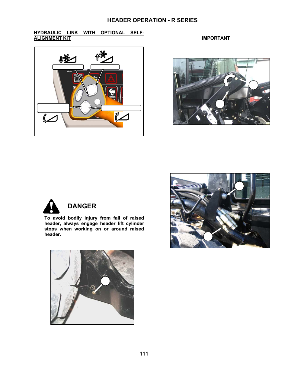 Danger | MacDon M150 SP User Manual | Page 113 / 234