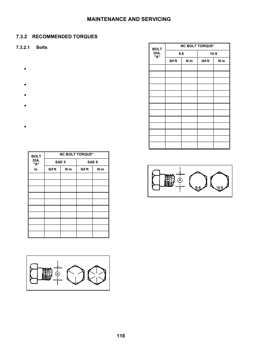 Maintenance and servicing, 2 recommended torques | MacDon M150 SP User Manual | Page 120 / 234