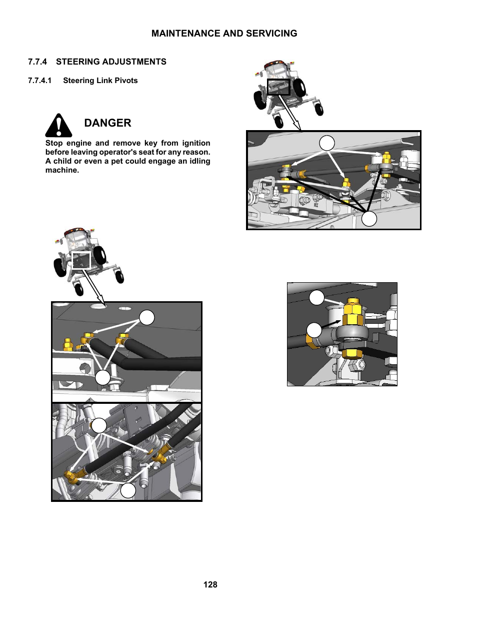 Danger | MacDon M150 SP User Manual | Page 130 / 234