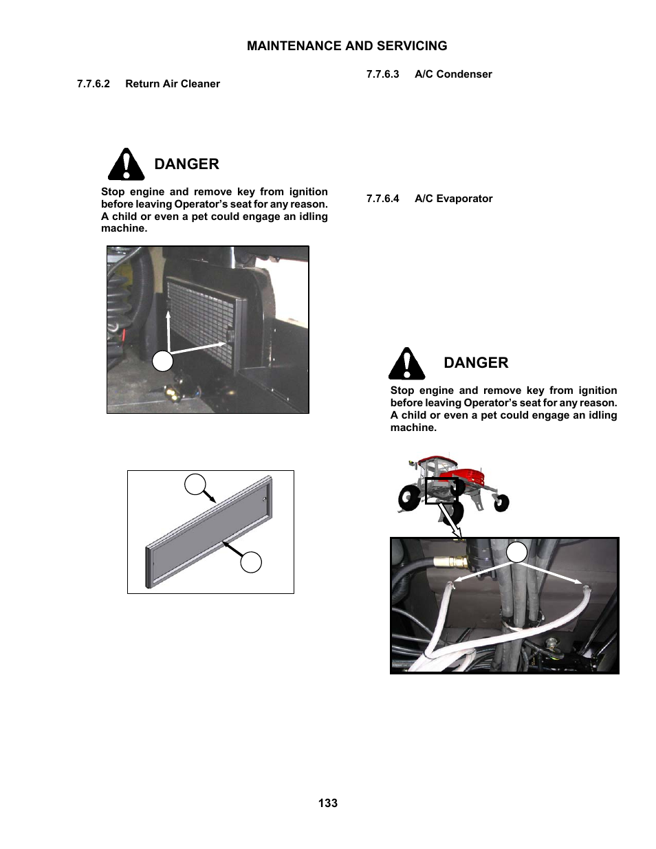 Danger | MacDon M150 SP User Manual | Page 135 / 234