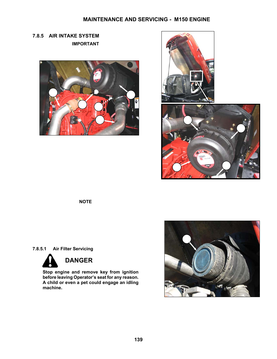 Danger | MacDon M150 SP User Manual | Page 141 / 234